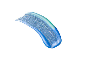 Green gradient acrylic paint, ink brush stroke, brush, line, art. Clean artistic design stripe elements. Isolated Hand Drawn PNG Texture. Transparent background.