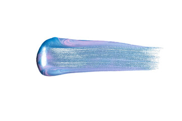 Blue and violet gradient acrylic paint, ink brush stroke, brush, line, art. Clean artistic design stripe elements. Isolated Hand Drawn PNG Texture. Transparent background.