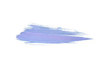 Blue and violet gradient acrylic paint, ink brush stroke, brush, line, art. Clean artistic design stripe elements. Isolated Hand Drawn PNG Texture. Transparent background.