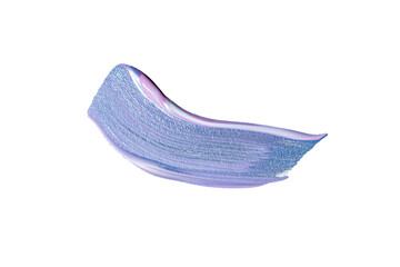Blue and violet gradient acrylic paint, ink brush stroke, brush, line, art. Clean artistic design stripe elements. Isolated Hand Drawn PNG Texture. Transparent background.