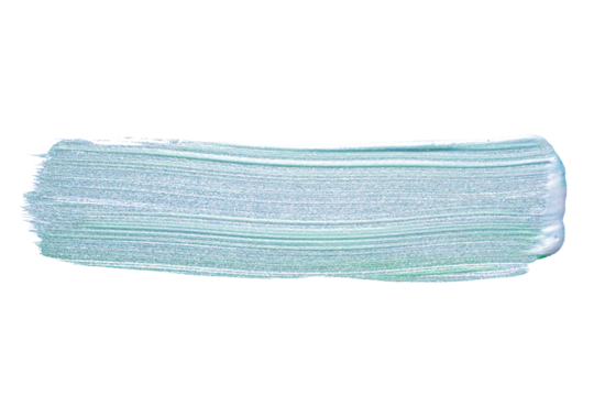 Green gradient acrylic paint, ink brush stroke, brush, line, art. Clean artistic design stripe elements. Isolated Hand Drawn PNG Texture. Transparent background.