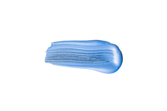Blue and violet gradient acrylic paint, ink brush stroke, brush, line, art. Clean artistic design stripe elements. Isolated Hand Drawn PNG Texture. Transparent background.