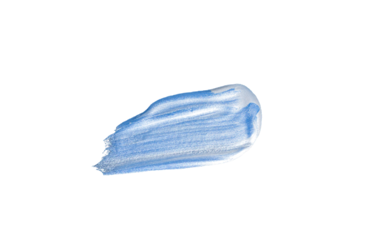 Blue and violet gradient acrylic paint, ink brush stroke, brush, line, art. Clean artistic design stripe elements. Isolated Hand Drawn PNG Texture. Transparent background.