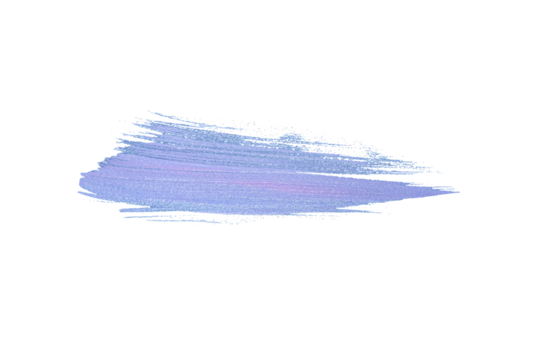 Blue and violet gradient acrylic paint, ink brush stroke, brush, line, art. Clean artistic design stripe elements. Isolated Hand Drawn PNG Texture. Transparent background.