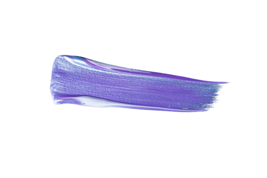 Blue and violet gradient acrylic paint, ink brush stroke, brush, line, art. Clean artistic design stripe elements. Isolated Hand Drawn PNG Texture. Transparent background.