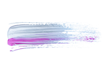 Pink gradient acrylic paint, ink brush stroke, brush, line, art. Clean artistic design stripe elements. Isolated Hand Drawn PNG Texture. Transparent background.