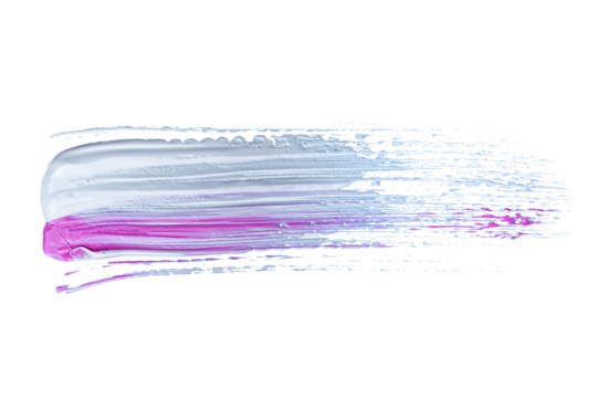 Pink gradient acrylic paint, ink brush stroke, brush, line, art. Clean artistic design stripe elements. Isolated Hand Drawn PNG Texture. Transparent background.