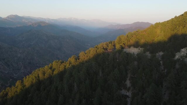 Mount Wilson at Sunset, Angeles National Forest, San Gabriel Mountains