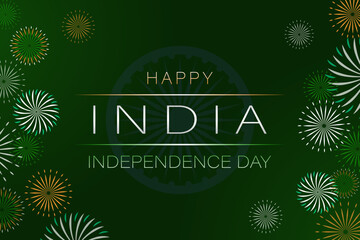 Happy Independence Day in India Holiday Poster, greeting card, banner
