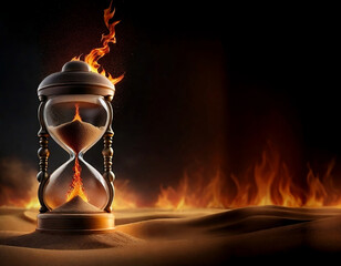 Hourglass counting down to the end of the world