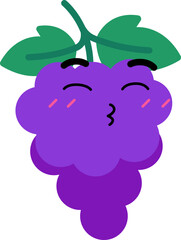 Grape Face Kiss Happy Close Eye