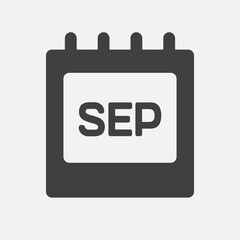 Vector template icon page calendar month September