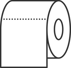 Sanitary toilet paper icon. Vector bathroom illustration. Hygiene clean symbol for wc.
