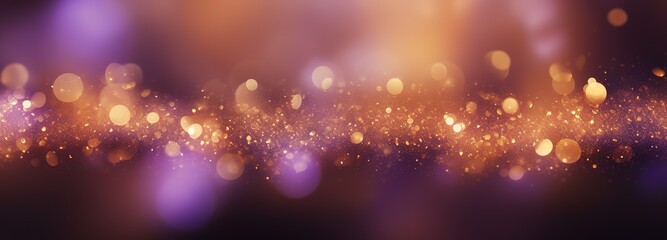Fototapeta gold and purple abstract glitter confetti bokeh background obraz