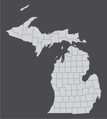 Michigan State administrative map