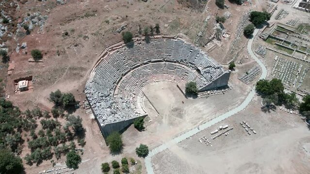 Letoon Ancient City Aerial Landscape