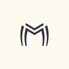 Letter M logo vector with creative concept design idea