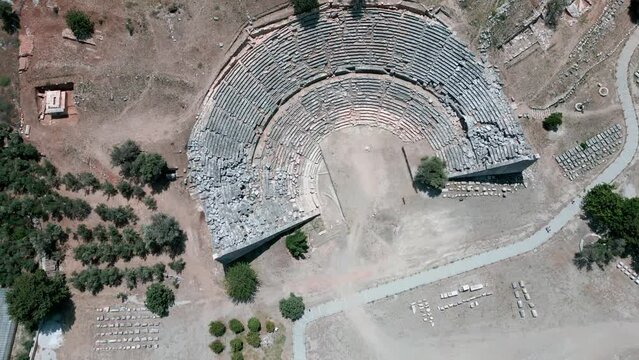 Letoon Ancient City Aerial Landscape