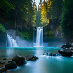 Obraz premium waterfall in the forest
