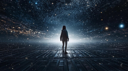 Girl in the cosmos