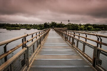 Obraz premium wooden bridge over the lake