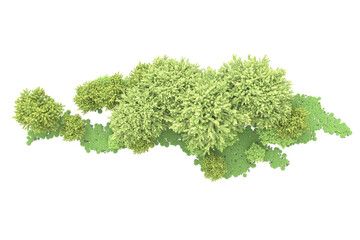 Obraz premium Landscape isolated on transparent background. 3d rendering - illustration