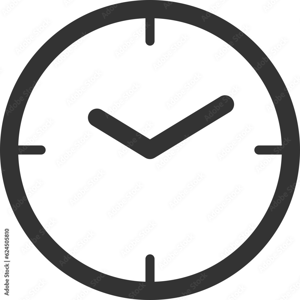 Poster clock icon vector. flat design element watch isolated on white background.