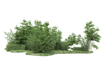 Landscape isolated on transparent background. 3d rendering - illustration