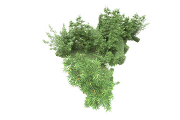 Obraz premium Landscape isolated on transparent background. 3d rendering - illustration