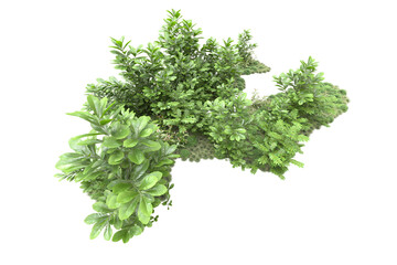 Landscape isolated on transparent background. 3d rendering - illustration