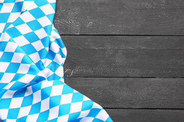 Flag of Bavaria on black wooden background