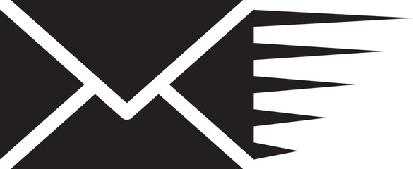 Mail icon vector sign. Letter envelope symbol. Message send to address illustration.