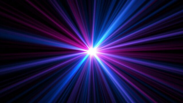 Abstract animation, colorful background, shining stars, particles, traces of light rays, wave loops. Esotericism, mysticism, magic, sacred knowledge. 4K. Loop
