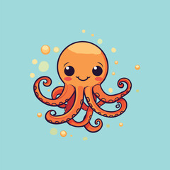 funny cute octopus cartoon © Ahasanur