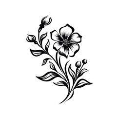 Minimal drawn floral botanical line art. Bouquets. Trendy elements of wild and garden plants, branches, leaves, flowers, herbs. Vector illustration for logo or tattoo, invitation, save the date, cardv