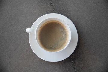 cup of coffee on table
