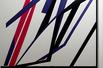 contemporary art with sharp lines and shapes, Generative AI