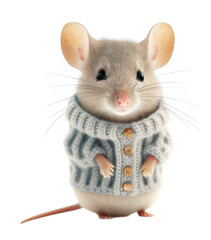 Pet mouse in a sweater 