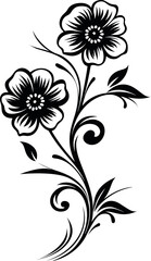 Minimal drawn floral botanical line art. Bouquets. Trendy elements of wild and garden plants, branches, leaves, flowers, herbs. Vector illustration for logo or tattoo, invitation, save the date, cardv