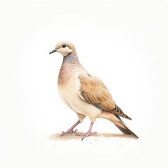 Obraz premium Common ground dove bird isolated on white. Generative AI