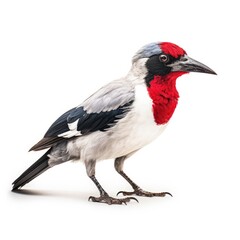 Fototapeta premium Common pauraque bird isolated on white. Generative AI