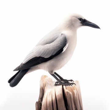 Clarks nutcracker bird isolated on white. Generative AI