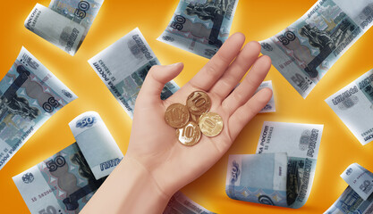 Russian Money Photo Illustration