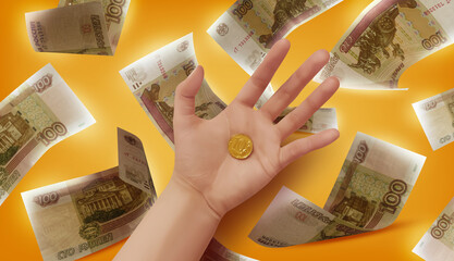 Russian Money Photo Illustration