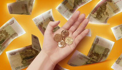 Russian Money Photo Illustration