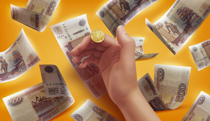 Russian Money Photo Illustration