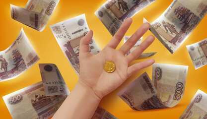Russian Money Photo Illustration