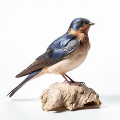 Fototapeta premium Barn swallow bird isolated on white. Generative AI