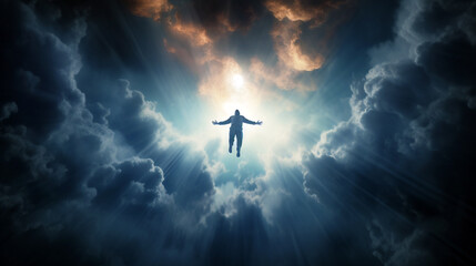 the human soul flies to the kingdom of heaven. Generative Ai. 