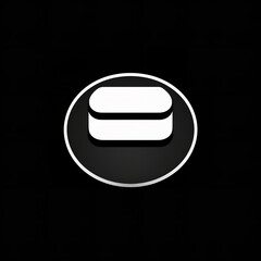 computing icon minimalist black Generative AI